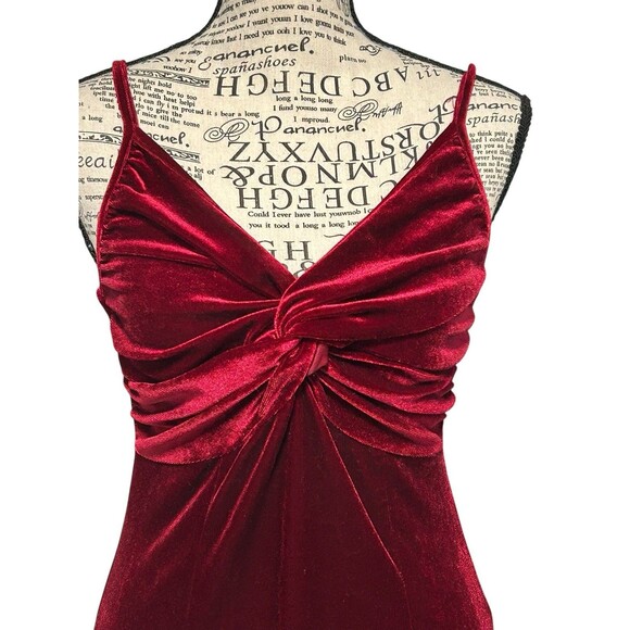 Unbranded Garnet Maroon velvet Mini Dress Sz Small Whimsygoth Y2K Holiday Fairy - Picture 2 of 8